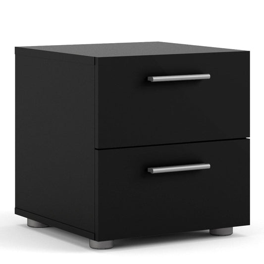 Pepe Bedside 2 Drawers in Black