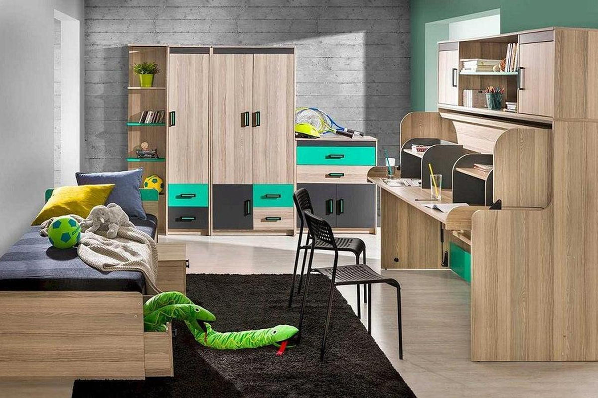 Ultimo U17 Express Delivery Desk Top Dark Coimbra Ash/Green