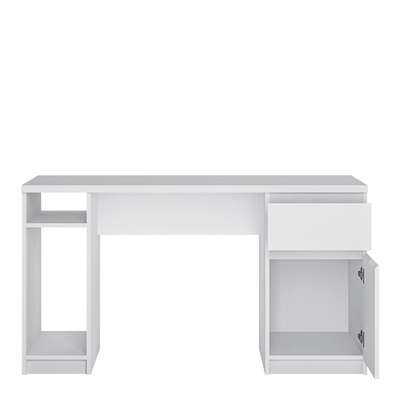 Fribo 1 Door 1 Drawer Desk in White