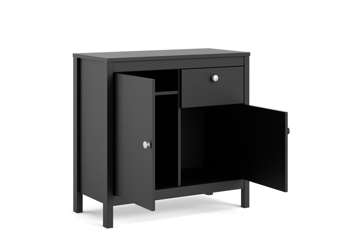 Madrid Sideboard 2 Doors + 1 Drawer In Matt Black
