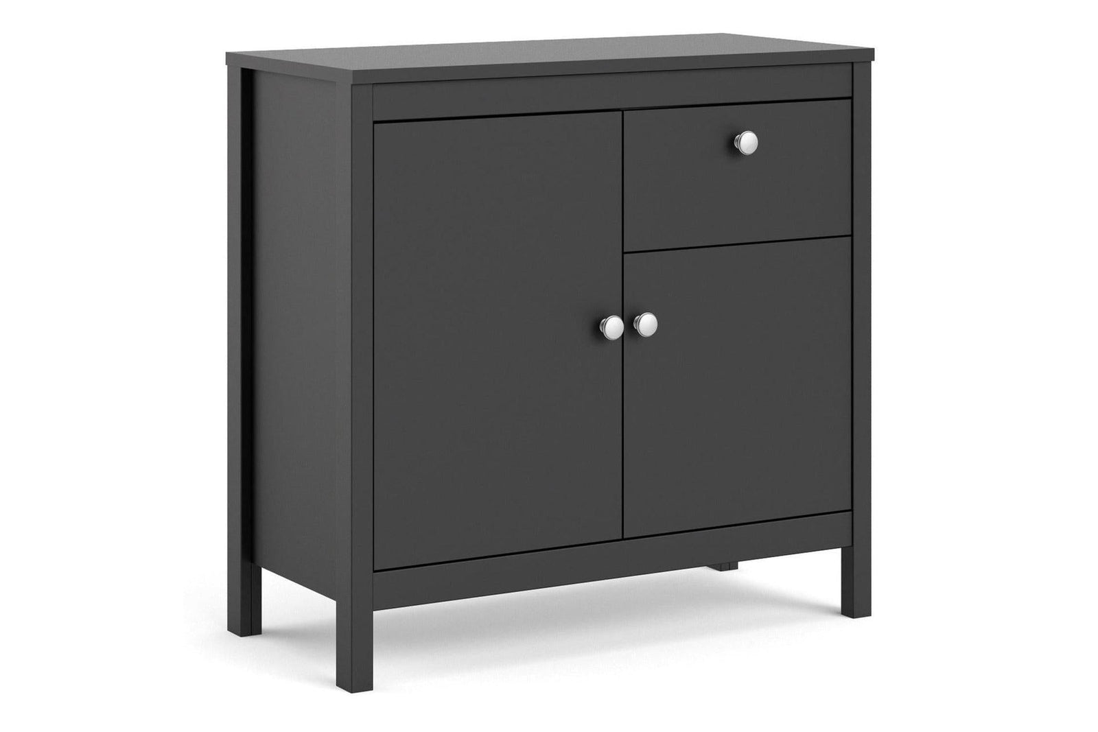 Madrid Sideboard 2 Doors + 1 Drawer In Matt Black