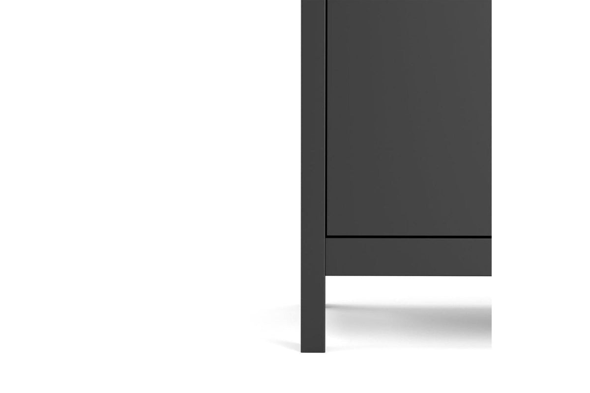 Madrid Sideboard 2 Doors + 1 Drawer In Matt Black