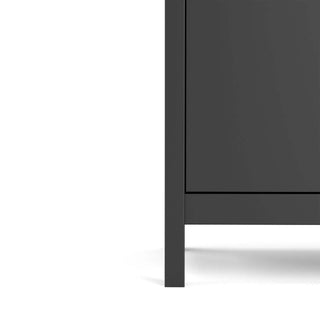 Madrid Sideboard 2 Doors + 1 Drawer in Matt Black - Msofas LTD