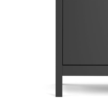 Madrid Sideboard 2 Doors + 1 Drawer in Matt Black