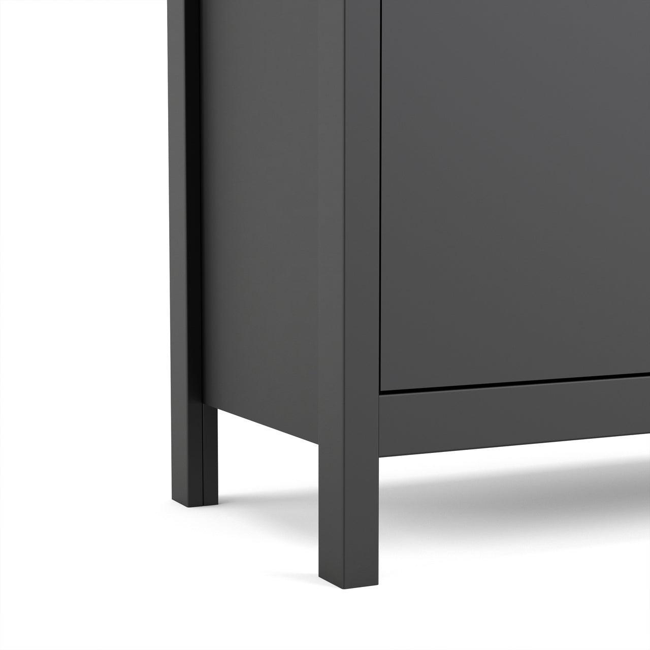 Madrid Sideboard 2 Doors + 1 Drawer in Matt Black