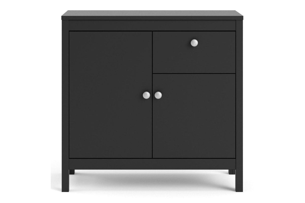 Madrid Sideboard 2 Doors + 1 Drawer In Matt Black