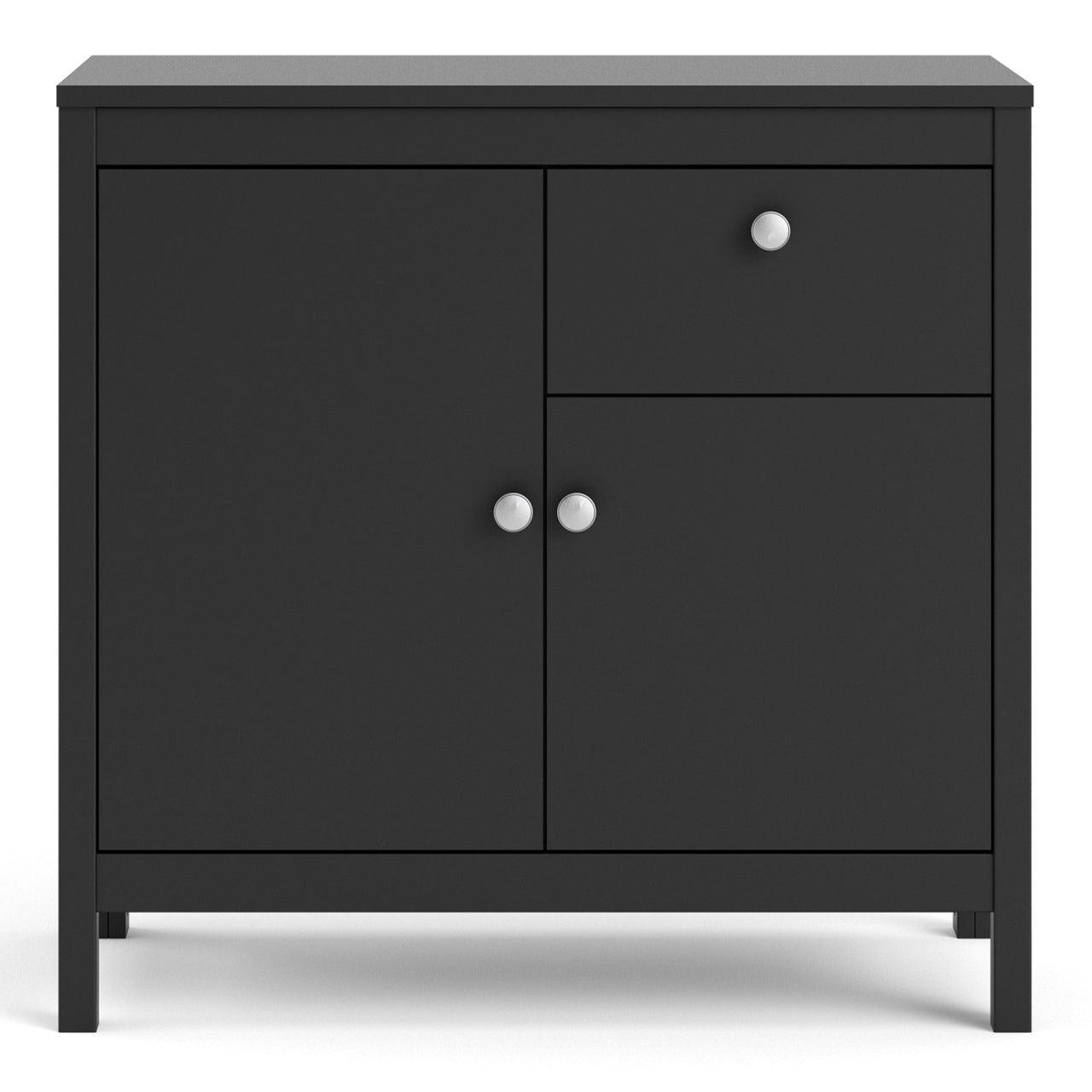 Madrid Sideboard 2 Doors + 1 Drawer in Matt Black