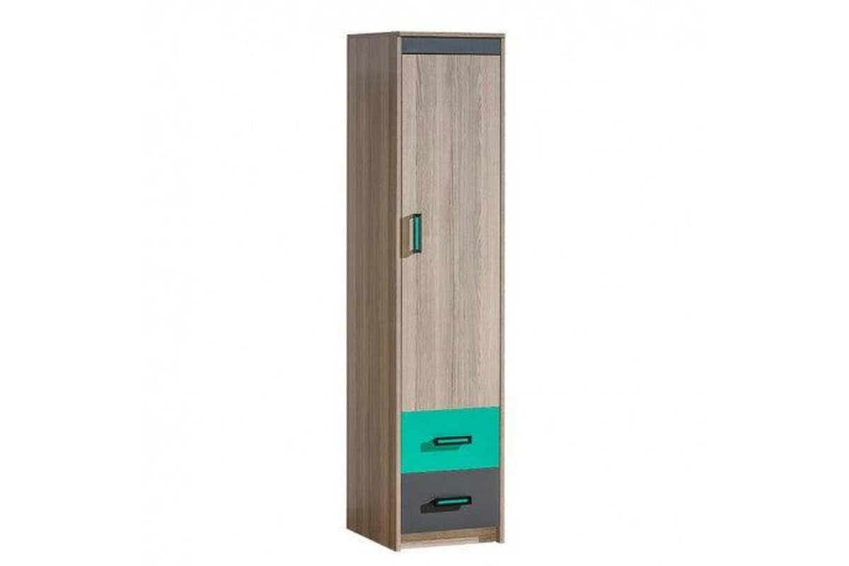 Ultimo U2 Express Delivery Narrow Wardrobe Dark Coimbra Ash/Green