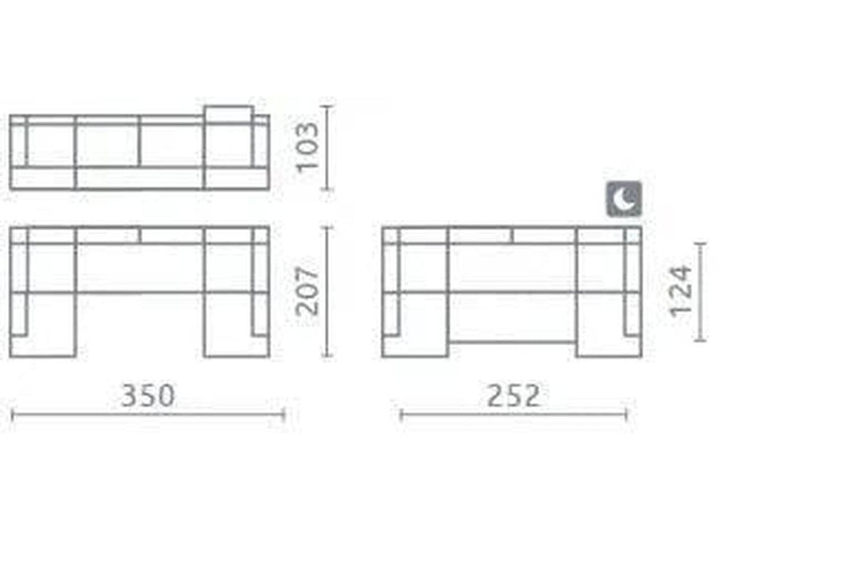 Umbria Iv U Shape Corner Sofa Bed