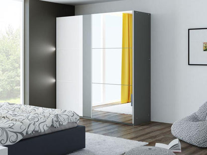 Tunis 200 Graphite Wardrobe with Mirror