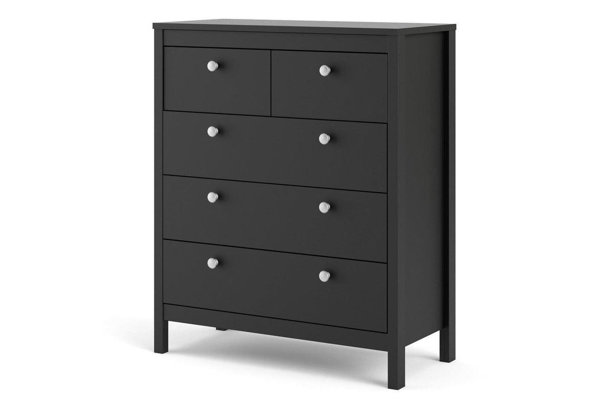 Madrid Chest 3+2 Drawers In Matt Black