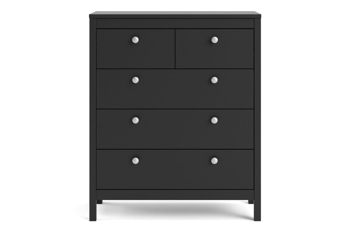 Madrid Chest 3+2 Drawers In Matt Black