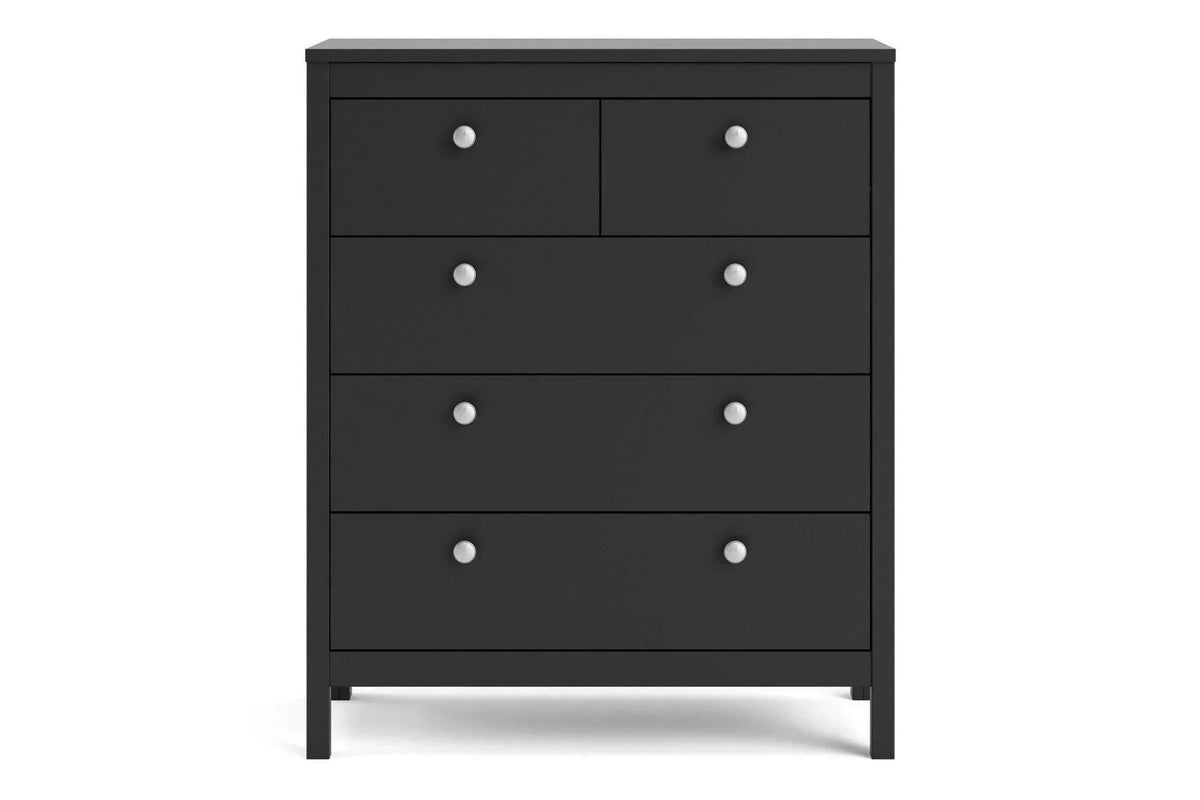 Madrid Chest 3+2 Drawers In Matt Black