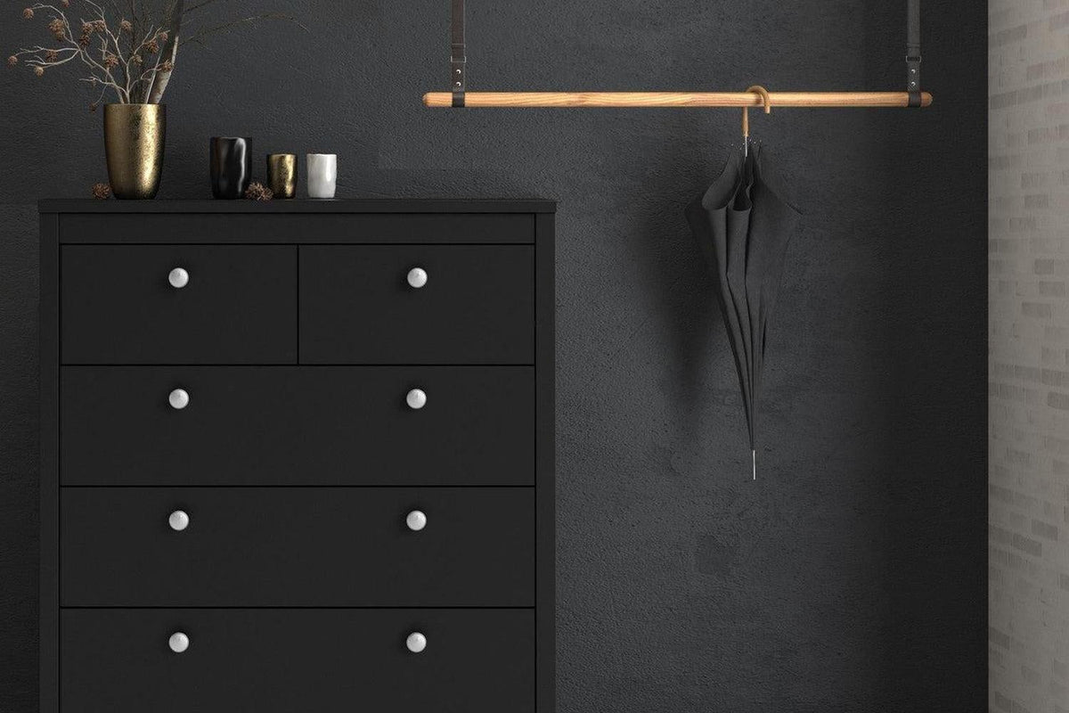 Madrid Chest 3+2 Drawers In Matt Black