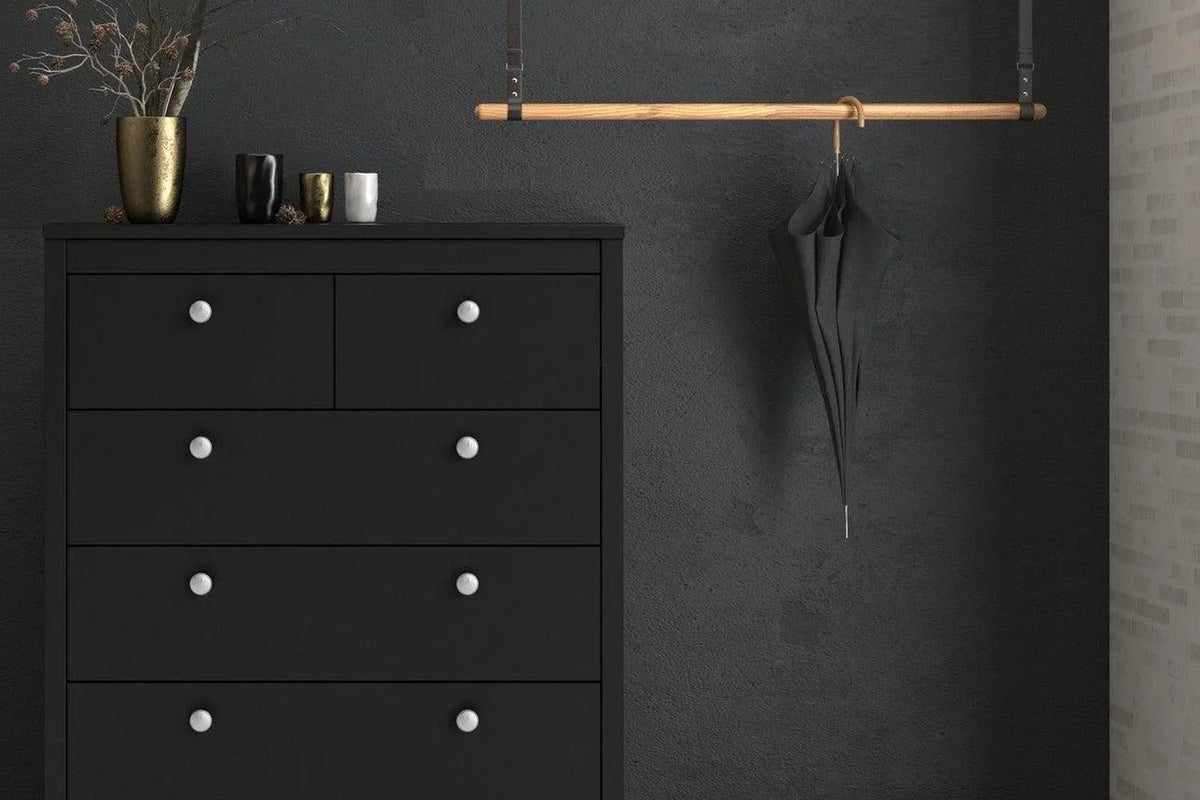 Madrid Chest 3+2 Drawers In Matt Black