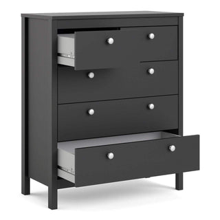 Madrid Chest 3+2 Drawers in Matt Black - Msofas LTD