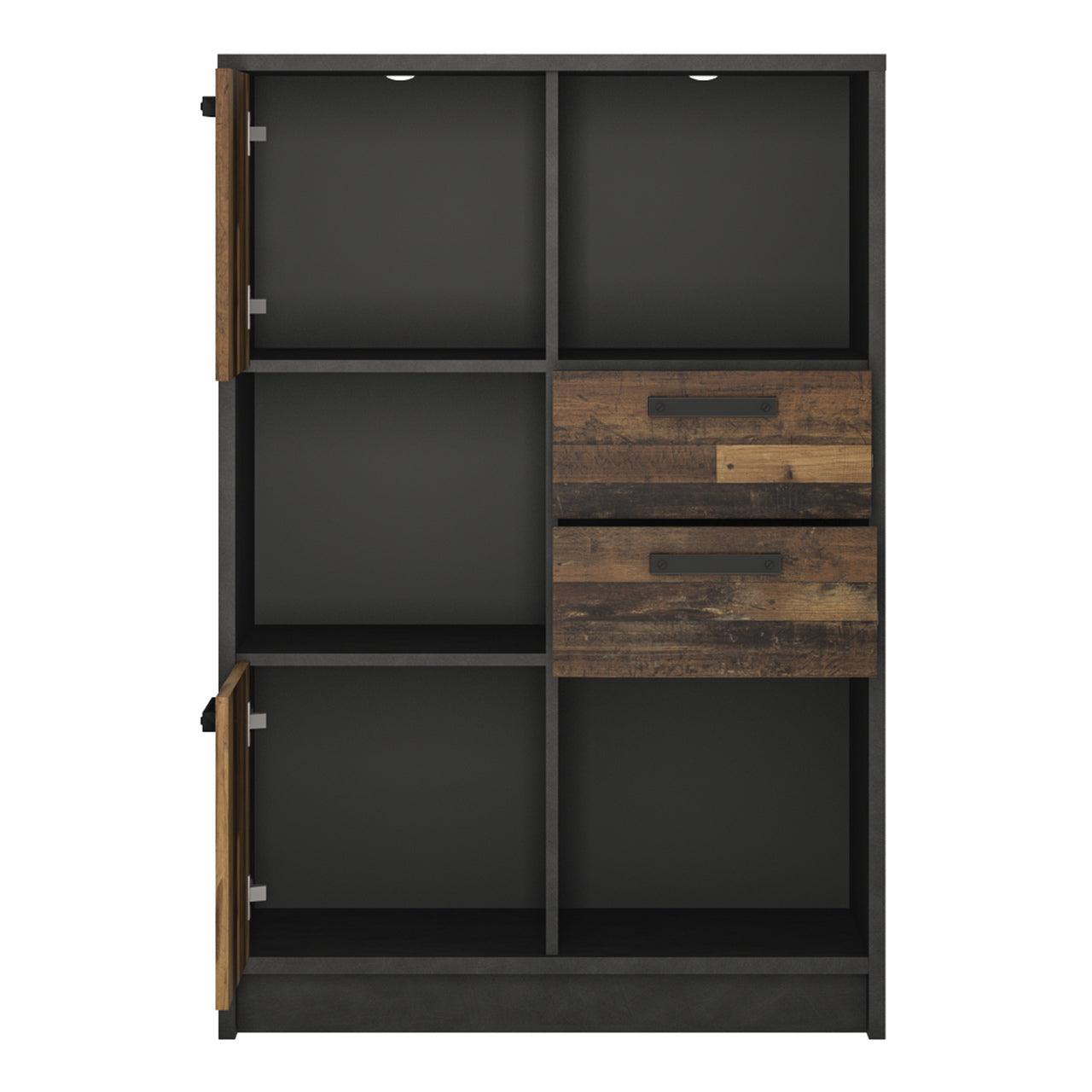 Brooklyn Bookcase with 2 Doors and 2 Drawers