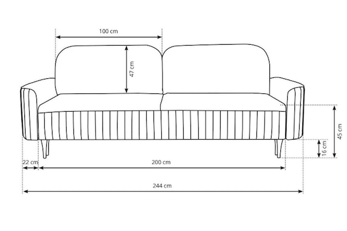 Veno 3 Seater Sofa Bed With Storage