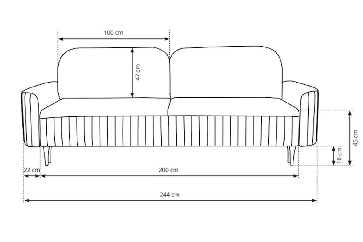 Veno 3 Seater Sofa Bed With Storage