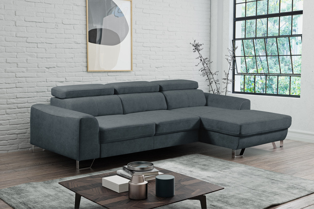 Asto Corner Sofa Bed Vera Dark Grey FAST DELIVERY 