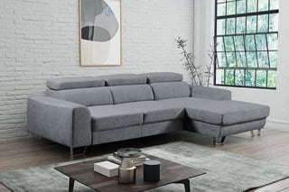 Asto Corner Sofa Bed Vera Grey - FAST DELIVERY