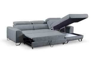 Asto Corner Sofa Bed Vera Grey - FAST DELIVERY