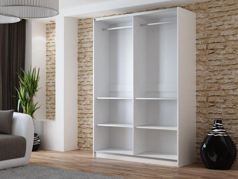 Vigo 150 White Wardrobe with Mirror