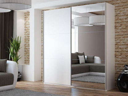 Vigo 200 White Wardrobe with Mirror