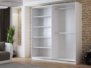 Vigo 200 White Wardrobe with Mirror - Msofas LTD