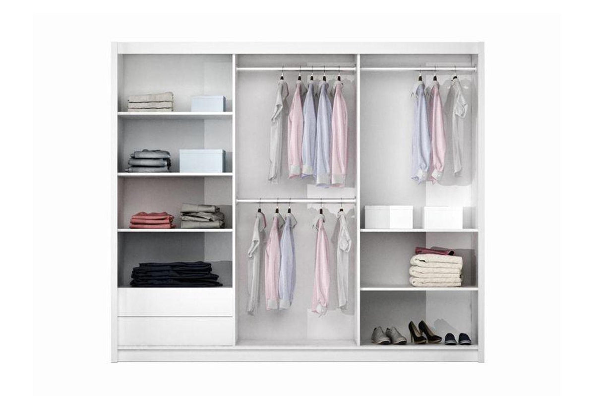 Vigo 250 Graphite Express Delivery Sliding Wardrobe With Mirror