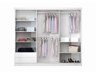 Vigo 250 Graphite Wardrobe with Mirror - Msofas LTD