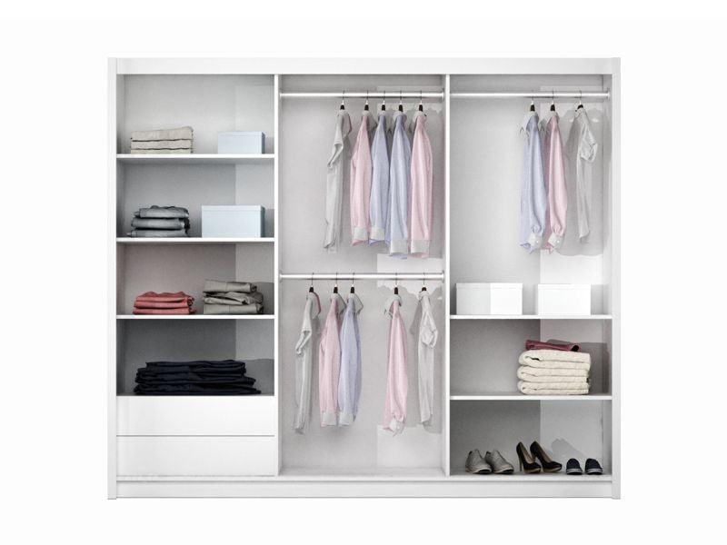 Vigo 250 White Wardrobe with Mirror