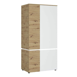 Luci 4 Door Wardrobe in White and Oak - Msofas LTD