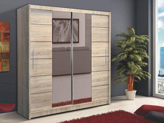 Lizbona 2 Oak Sonoma Wardrobe 203 - Msofas LTD