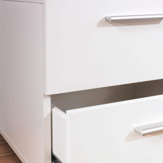 Pepe Bedside 2 Drawers in White - Msofas LTD