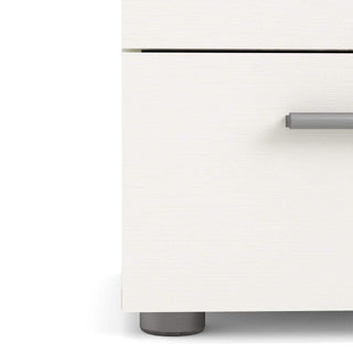 Pepe Bedside 2 Drawers in White Woodgrain - Msofas LTD