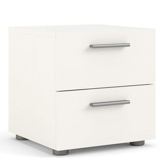 Pepe Bedside 2 Drawers in White Woodgrain - Msofas LTD