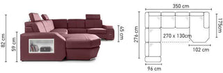 Napola U Shape Corner Sofa Bed - Msofas LTD