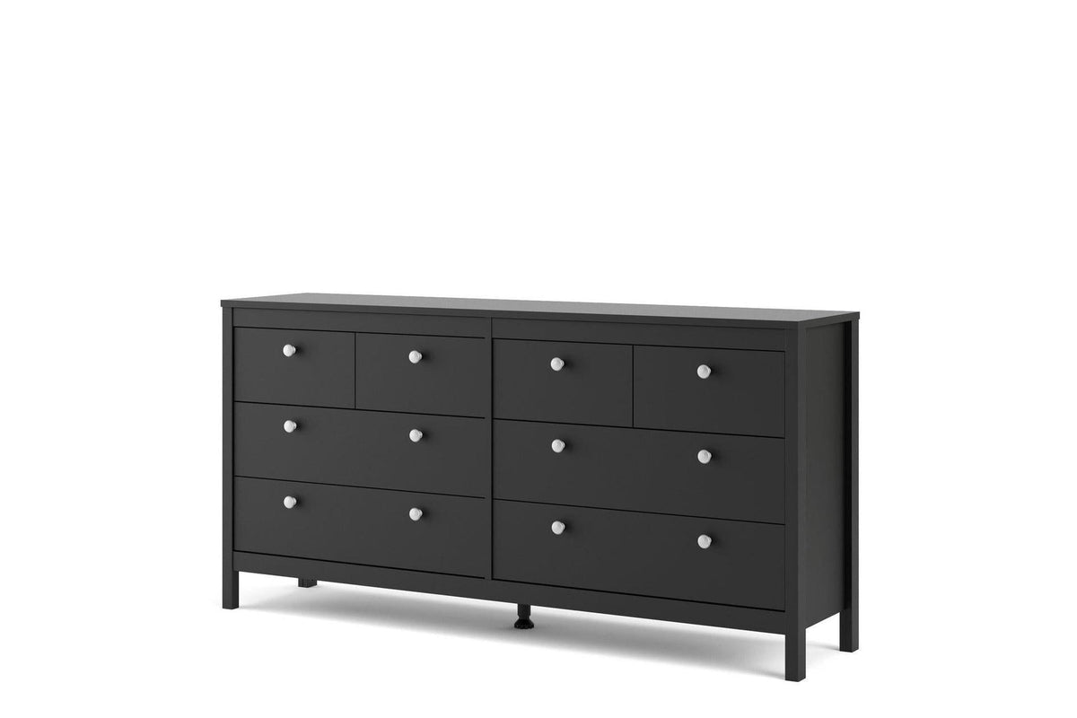 Madrid 4+4 Chest of Drawers In Matt Black