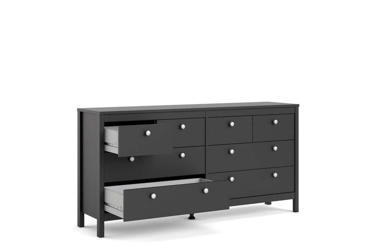 Madrid 4+4 Chest of Drawers In Matt Black
