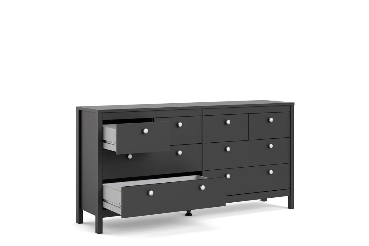 Madrid 4+4 Chest of Drawers In Matt Black