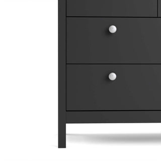 Madrid Double Dresser 4+4 Drawers in Matt Black - Msofas LTD