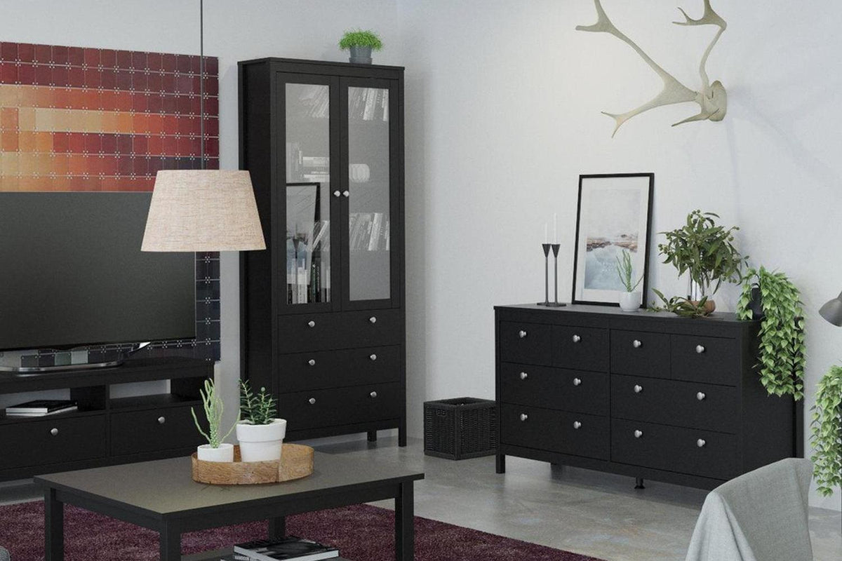 Madrid 4+4 Chest of Drawers In Matt Black