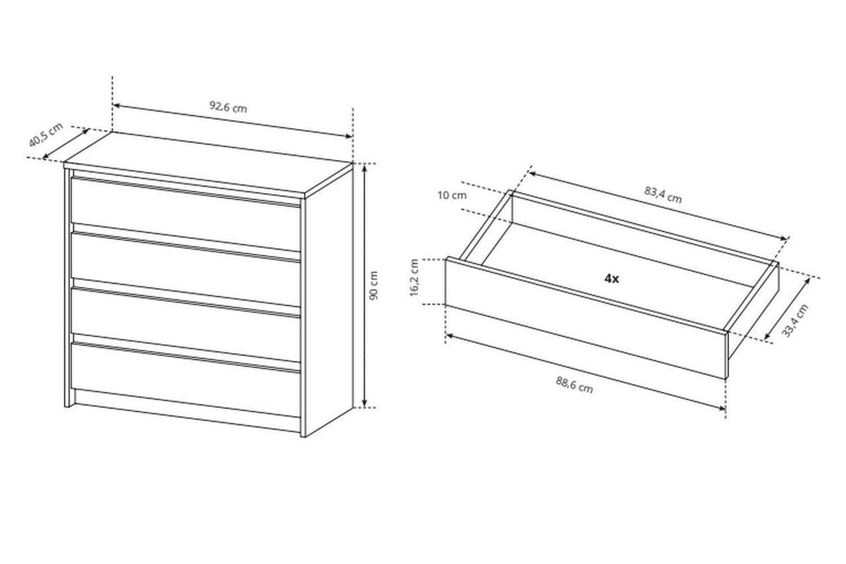 Xelo Sideboard With Drawers 93
