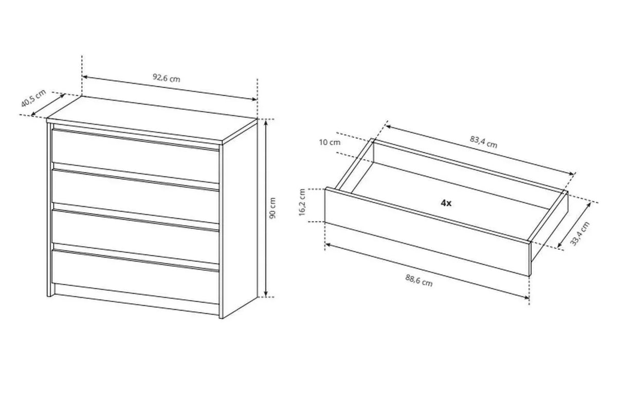 Xelo Sideboard With Drawers 93