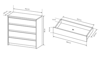 Xelo Sideboard with Drawers 93