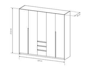 Xelo Wardrobe 230 - Msofas LTD