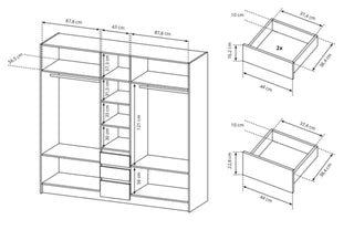 Xelo Wardrobe 230 - Msofas LTD