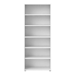 Prima Bookcase 5 Shelves in White - Msofas LTD