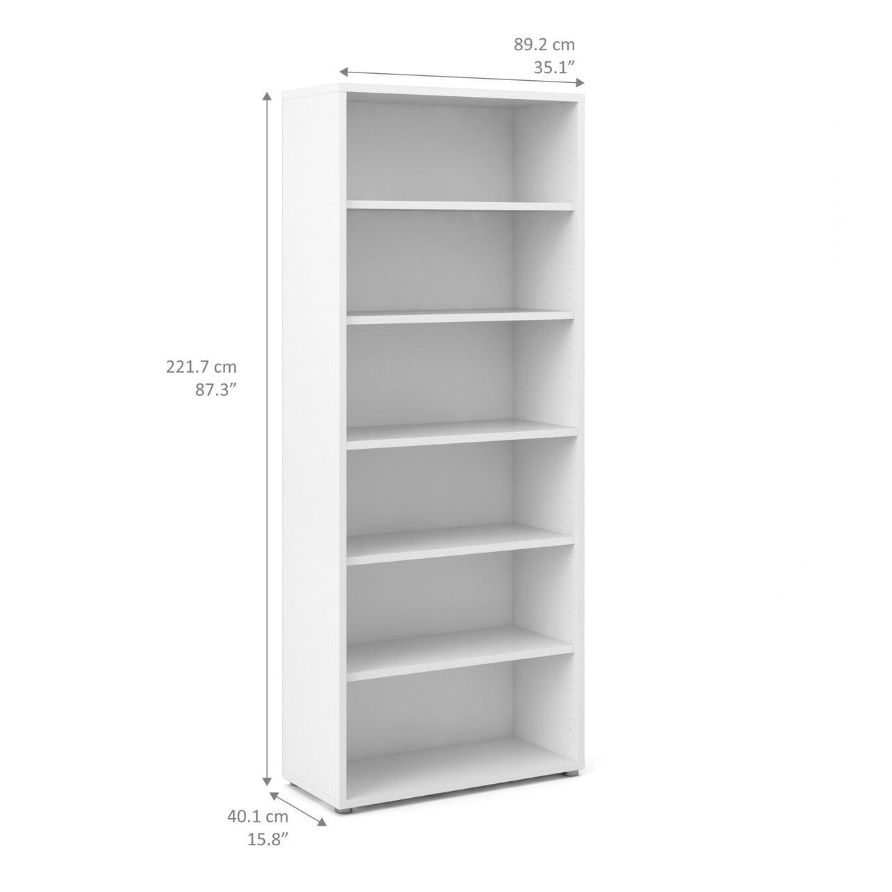 Prima Bookcase 5 Shelves in White